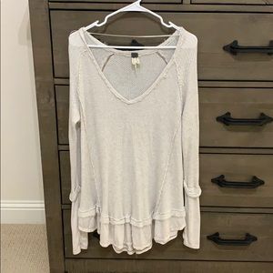 Free people waffle knit long sleeve